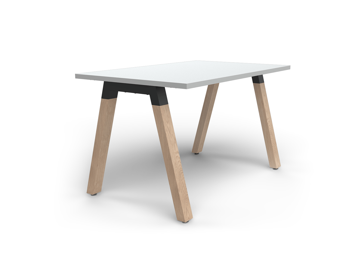 Plantation Straight Workstation Oak