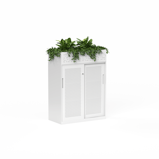 Tempo Sliding Door Credenza with Planter Box 900mm Wide