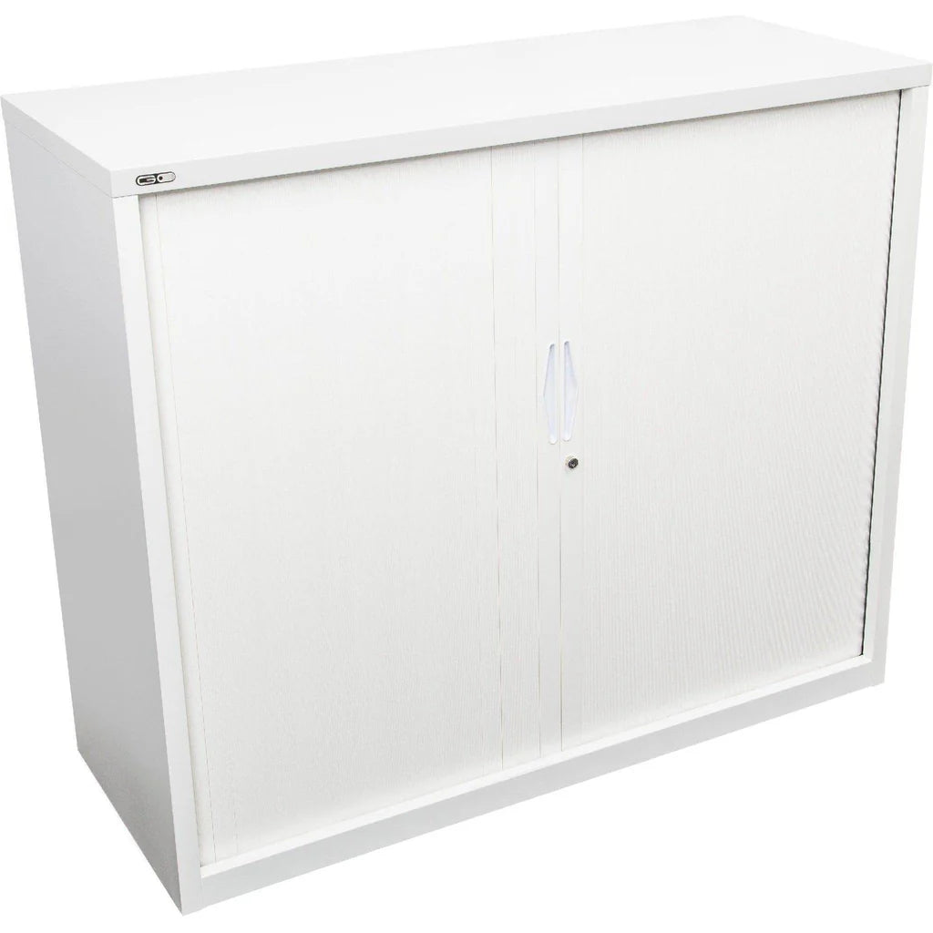 GO Tambour Door Cupboard 900mm - Space-Saving Office Storage | Rapidline