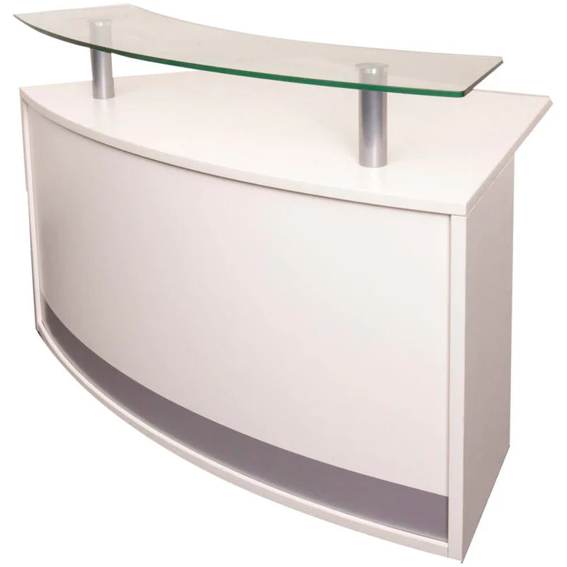 Modular Reception Counter White - Customizable Office Reception Desk | Rapidline