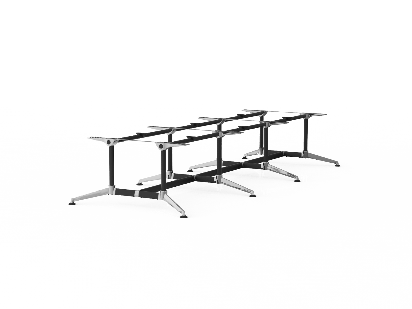 Modulus Boardroom Table Triple Span, Twin Post  Frame Only