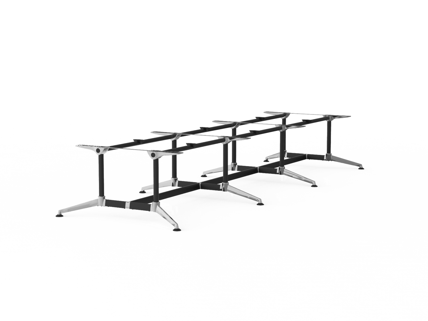 Modulus Boardroom Table Triple Span, Twin Post  Frame Only