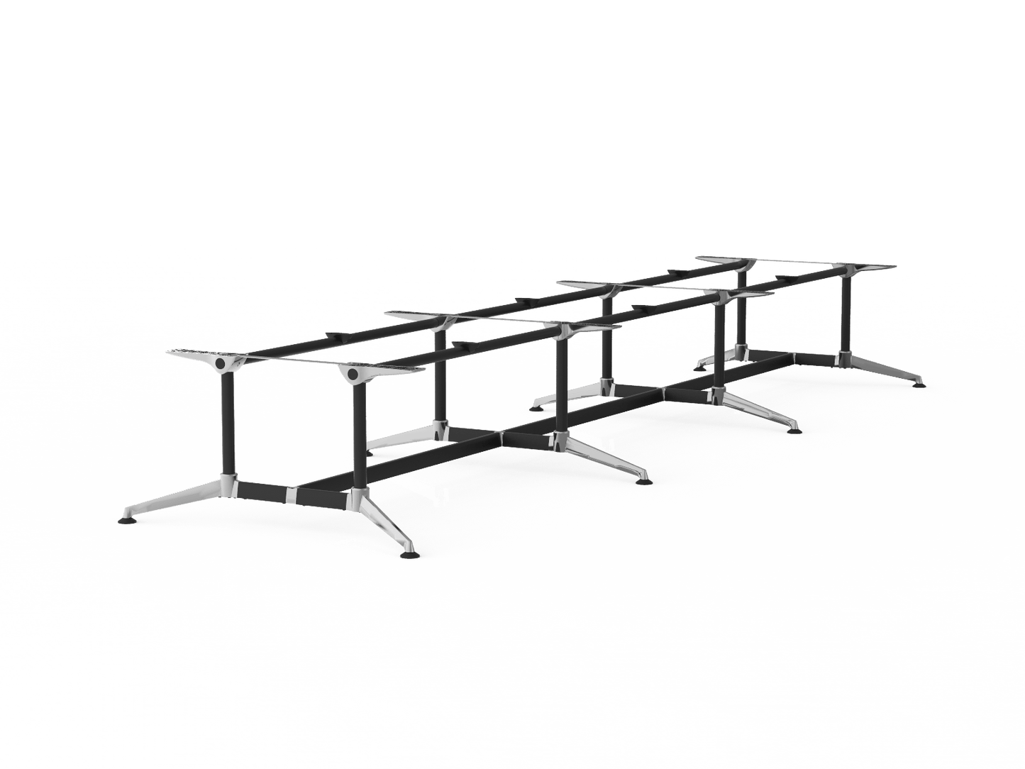 Modulus Boardroom Table Triple Span, Twin Post  Frame Only