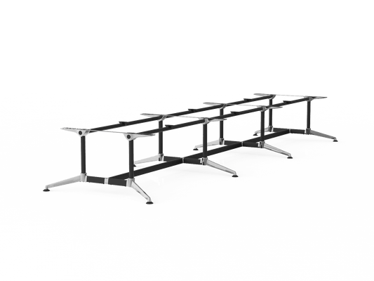 Modulus Boardroom Table Triple Span, Twin Post  Frame Only