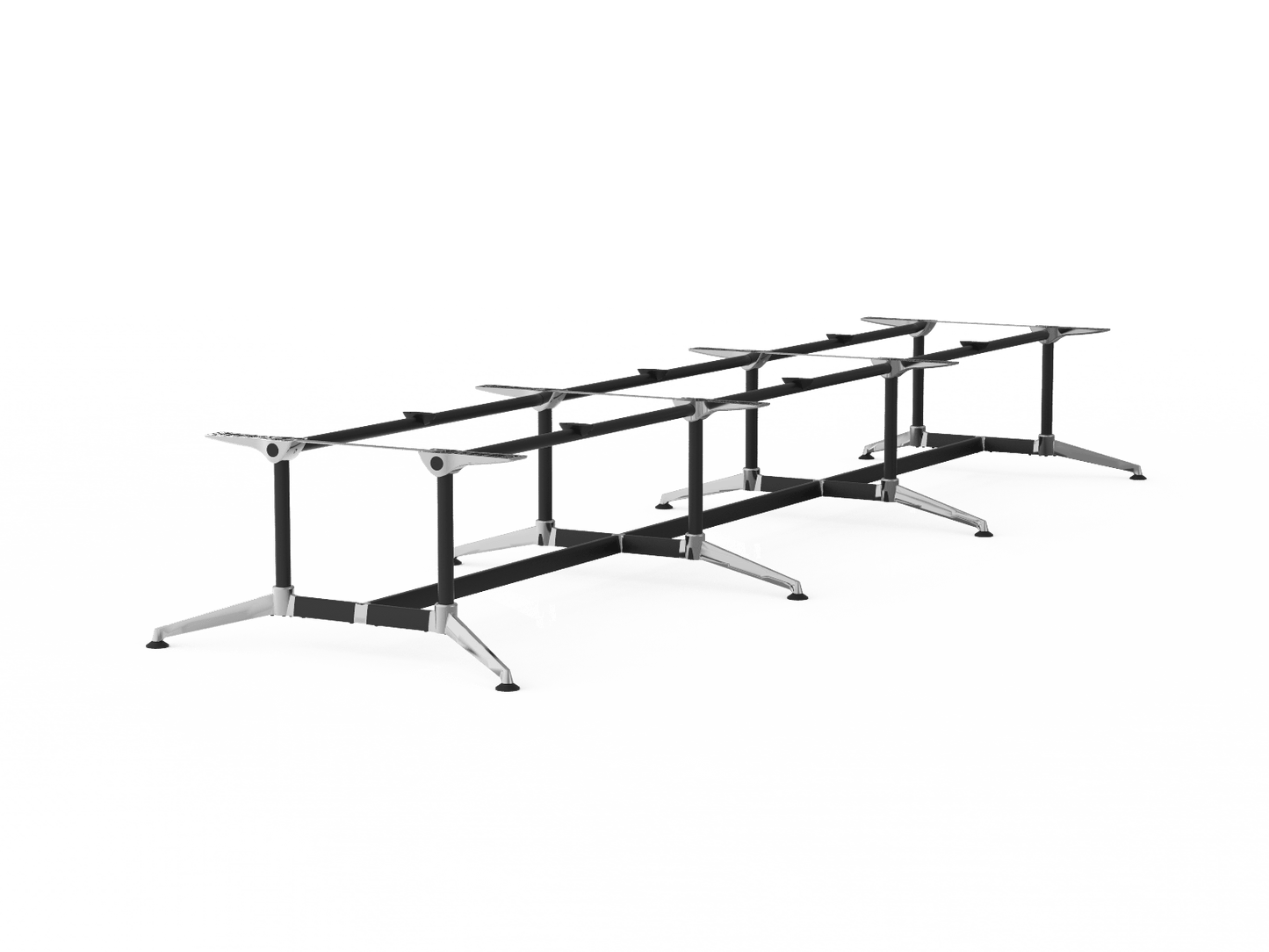 Modulus Boardroom Table Triple Span, Twin Post  Frame Only