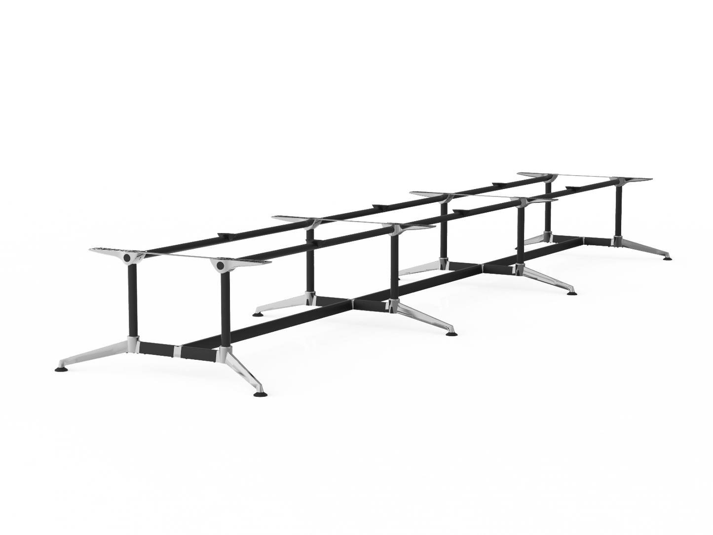 Modulus Boardroom Table Triple Span, Twin Post  Frame Only