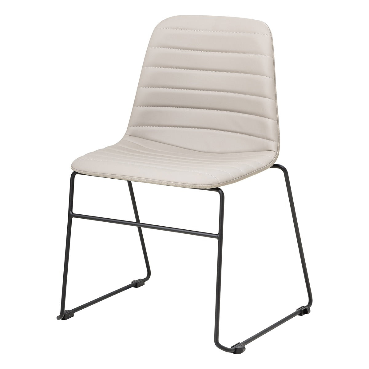 Sofia Chair withPowdercoated Sled Base PU Upholstery