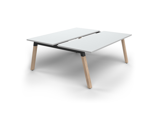 Plantation 2-Person DSD Workstation Oak 