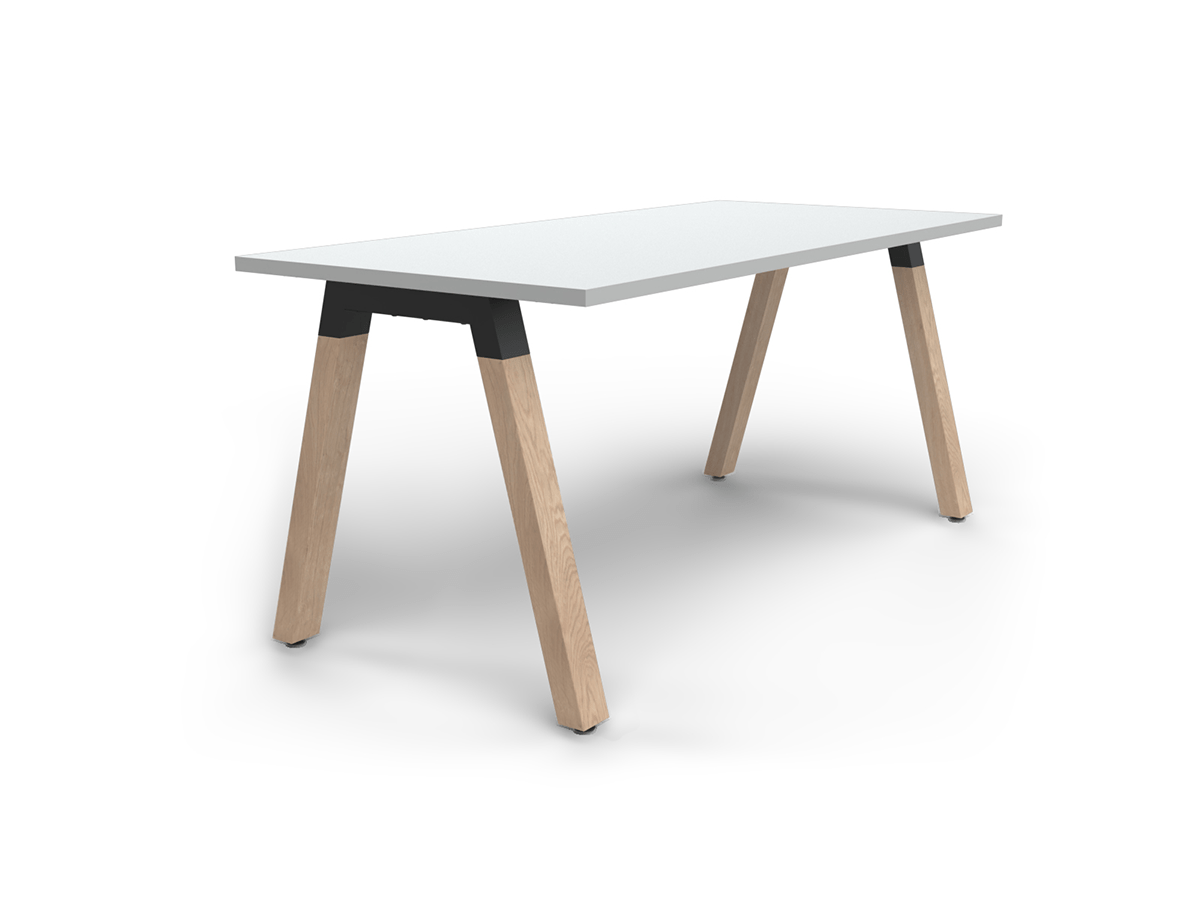 Plantation Straight Workstation Oak 