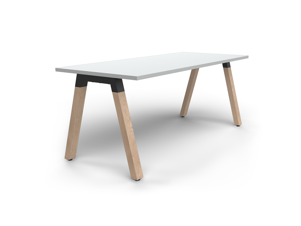 Plantation Straight Workstation Oak 