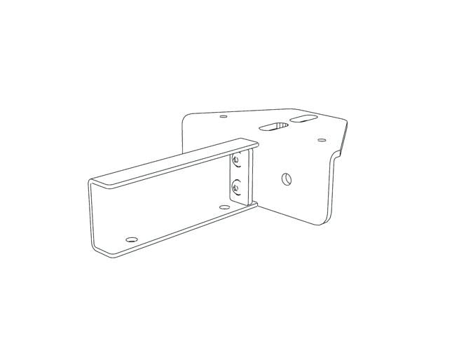 OLG Rail Receiver Bracket to connect Desk Return rail to underside of worktop