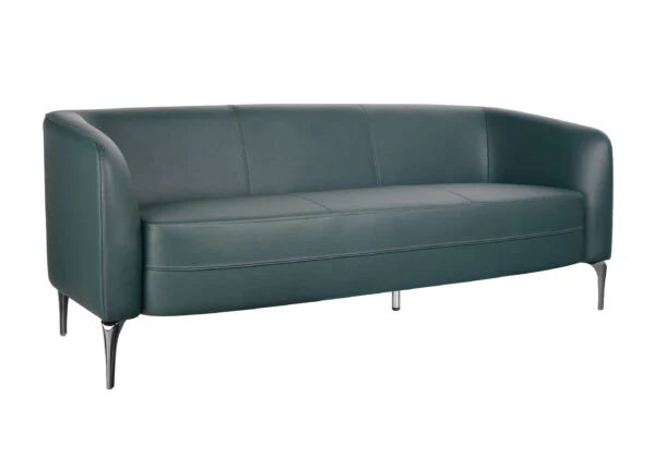Liso 3 Seater Reception Lounge - Forest Green | Commercial PU Leather | Rapidline