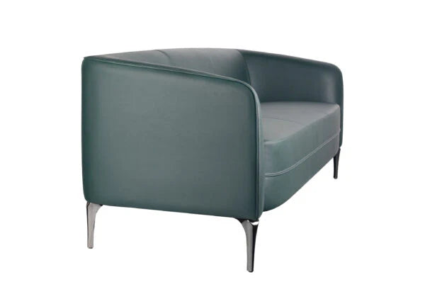 Liso 3 Seater Reception Lounge - Forest Green | Commercial PU Leather | Rapidline